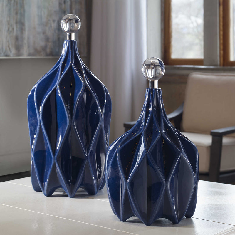 Augusta vases bleu