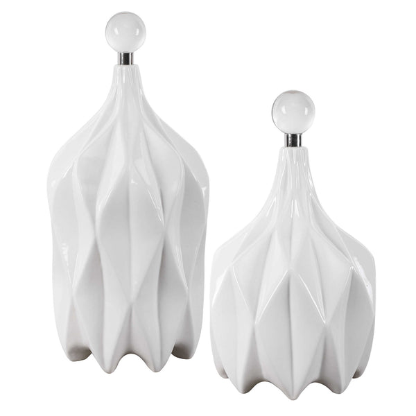 Webster White Vases