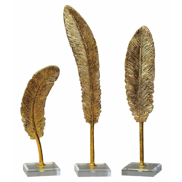 Dickerson Gold Feather Sculptures